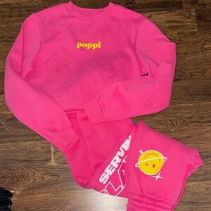 Poppi Pink Women's Track Pants & Joggers Set